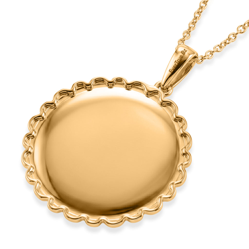EverTrue Bronzella Collection - Floral Pendant with Chain (Size 20) in 18K Gold Plating_4485378_4
