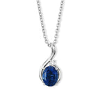 D'Joy - Ceylon Color Quartz & Moissanite Swirl Pendant with Chain (Size 20) in Platinum Overlay Sterling Silver 2.13 Ct._4485565