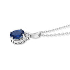 D'Joy - Ceylon Color Quartz & Moissanite Swirl Pendant with Chain (Size 20) in Platinum Overlay Sterling Silver 2.13 Ct._4485565_3