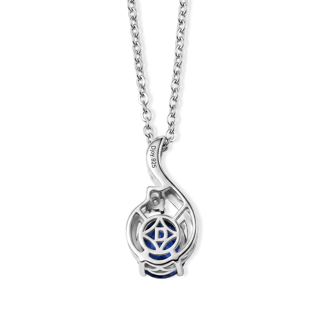 D'Joy - Ceylon Color Quartz & Moissanite Swirl Pendant with Chain (Size 20) in Platinum Overlay Sterling Silver 2.13 Ct._4485565_4