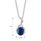 D'Joy - Ceylon Color Quartz & Moissanite Swirl Pendant with Chain (Size 20) in Platinum Overlay Sterling Silver 2.13 Ct._4485565_5