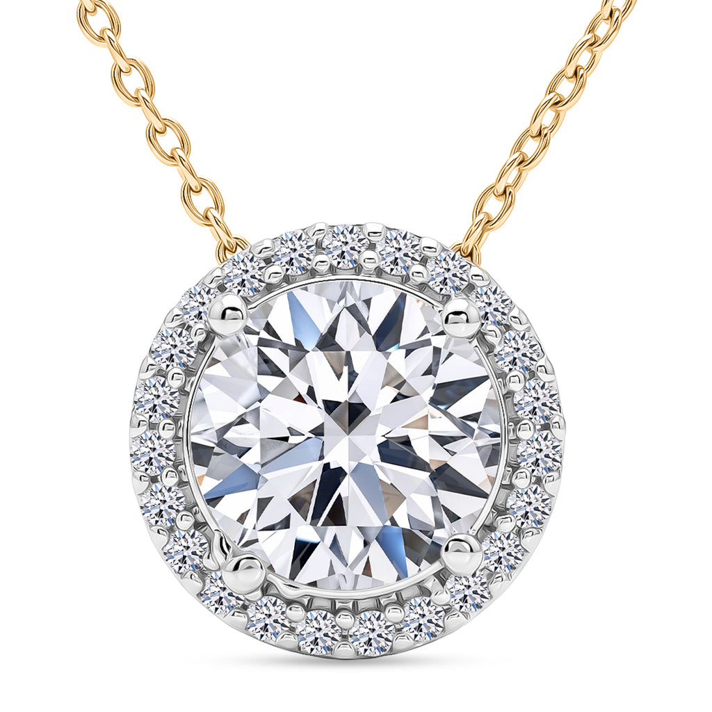 Luxuriant - Lab Grown Diamond (SI/G-H)  Pendant with Chain (Size 18+2 Ext) in 18K Vermeil Yellow Gold Plated Sterling Silver 2.00 Ct._4485676