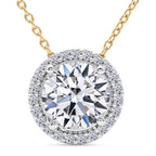 Luxuriant - Lab Grown Diamond (SI/G-H)  Pendant with Chain (Size 18+2 Ext) in 18K Vermeil Yellow Gold Plated Sterling Silver 2.00 Ct._4485676