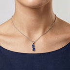 D'Joy - Ceylon Color Quartz Double Stone Pear Pendant with Chain (Size 20) in Platinum Overlay Sterling Silver 2.60 Ct._4485894_1