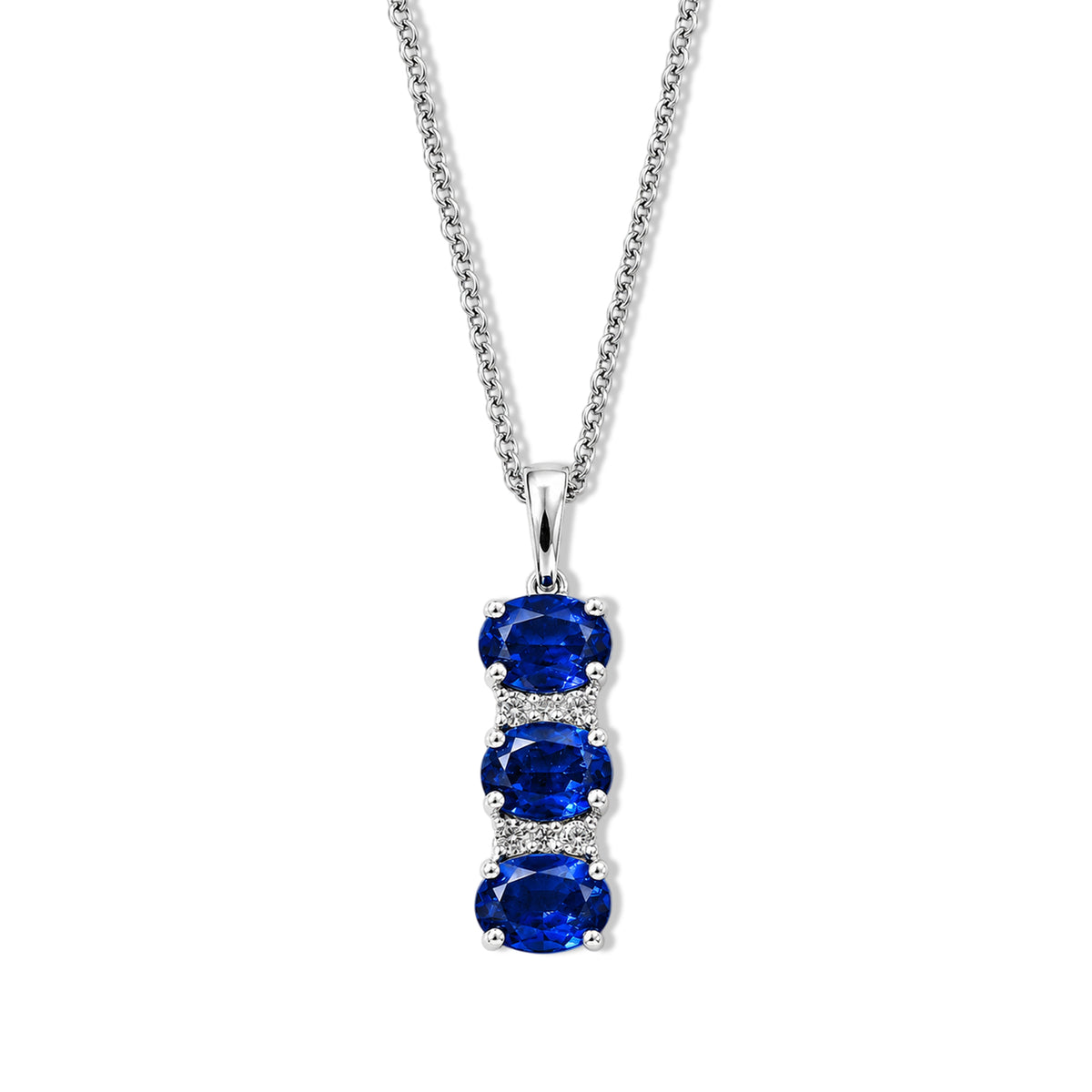 D'Joy - Ceylon Color Quartz &amp; White Zircon Drop Pendant in Platinum Overlay Sterling Silver with Chain (Size 20) 4.23 Ct. V32513026 0
