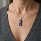 D'Joy - Ceylon Color Quartz & White Zircon Drop Pendant in Platinum Overlay Sterling Silver with Chain (Size 20) 4.23 Ct._4485895_1