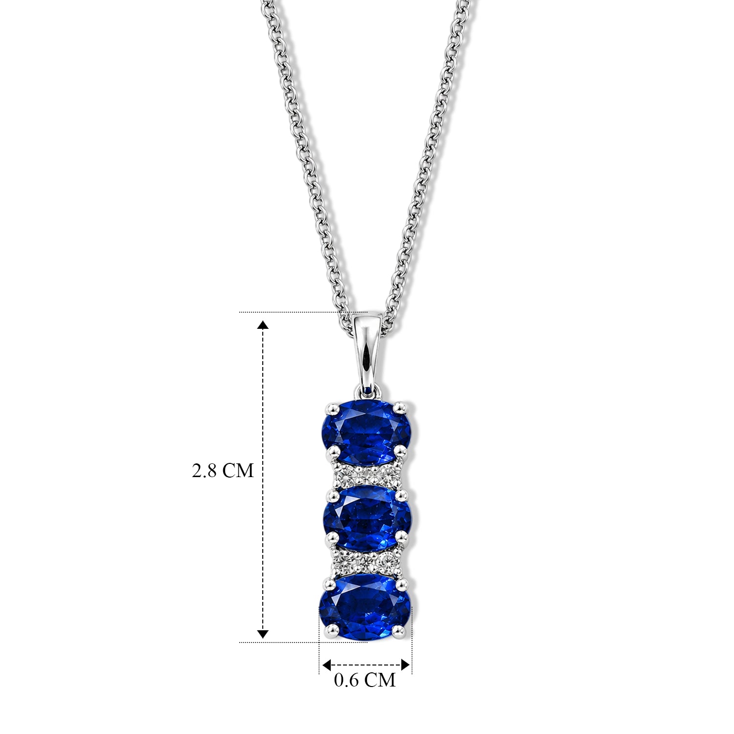 D'Joy - Ceylon Color Quartz &amp; White Zircon Drop Pendant in Platinum Overlay Sterling Silver with Chain (Size 20) 4.23 Ct. V32513026 5