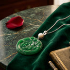 D'Joy - Dyed Green Jade & Fresh Water Pearl Pendant with Chain (Size 18) & Lobster Clasp in Rhodium Overlay Sterling Silver 43.90 Ct._4486311_2
