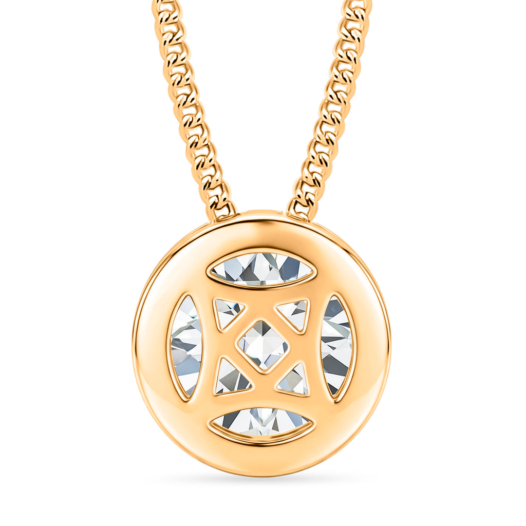 GRA Certified (D-VVS1) Moissanite Solitaire Pendant with Chain (Size 18) in Yellow Gold Plated Sterling Silver 1.00 Ct._4486706_4