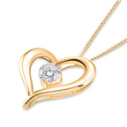 GRA Certified Moissanite Solitaire Heart Pendant with Chain (Size 18) in Yellow Gold Plated Sterling Silver_4486759_3
