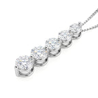 GRA Certified Moissanite Drop Pendant with Chain (Size 18) in Rhodium Overlay Sterling Silver 2.36 Ct._4486977_3