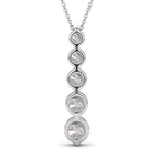 GRA Certified Moissanite Drop Pendant with Chain (Size 18) in Rhodium Overlay Sterling Silver 2.36 Ct._4486977_4