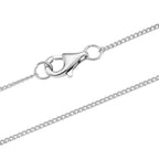 GRA Certified Moissanite Floral Pendant with Chain (Size 18) in Rhodium Overlay Sterling Silver 1.32 Ct._4486979_5