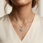 GRA Certified Moissanite Sunburst Pendant with Chain (Size 18) in Rhodium Overlay Sterling Silver 1.20 Ct._4486981_1