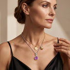 Pink Moissanite Solitaire Pendant in Rose Gold Plated Sterling Silver with Chain (Size 20)_4488182_2
