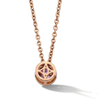 Pink Moissanite Solitaire Pendant in Rose Gold Plated Sterling Silver with Chain (Size 20)_4488196_4