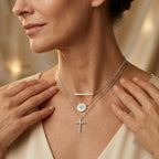 Luxuriant - Lab Grown Diamond (SI/G-H) Cross Pendant with Chain (Size 20) in Rhodium Overlay Sterling Silver 2.00 Ct._4488315_2