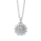 Lab Grown Diamond Pendant with Chain (Size 20) in Rhodium Overlay Sterling Silver 0.99 ct  1.490  Ct._4488316