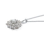 Lab Grown Diamond Pendant with Chain (Size 20) in Rhodium Overlay Sterling Silver 0.99 ct  1.490  Ct._4488316_3