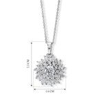 Lab Grown Diamond Pendant with Chain (Size 20) in Rhodium Overlay Sterling Silver 0.99 ct  1.490  Ct._4488316_4