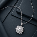 Luxuriant - Lab Grown Diamond (VS/E-F) Floral Design Pendant with Chain (Size 20) in Rhodium Overlay Sterling Silver 1.50 Ct._4488316_5