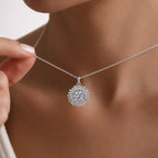 Luxuriant - Lab Grown Diamond (VS/E-F) Floral Design Pendant with Chain (Size 20) in Rhodium Overlay Sterling Silver 1.50 Ct._4488316_6