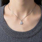 The Royal Asscher Commission - Moissanite Pendant with Chain (Size 20) in Rhodium Overlay Sterling Silver 6.30 Ct._4489123_1