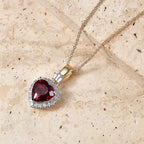 10K Yellow Gold,  Colour Change Garnet,  Lab Grown Diamond Pendant with Chain (Size 18) 2.92ct  Gold Wt. 3.18 Gms  2.920  Ct._4489298_1