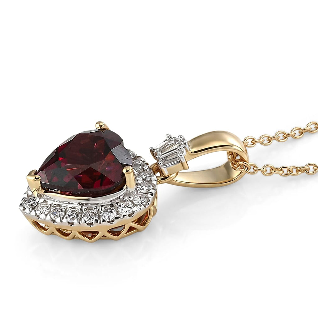 10K Yellow Gold,  Colour Change Garnet,  Lab Grown Diamond Pendant with Chain (Size 18) 2.92ct  Gold Wt. 3.18 Gms  2.920  Ct._4489298_3
