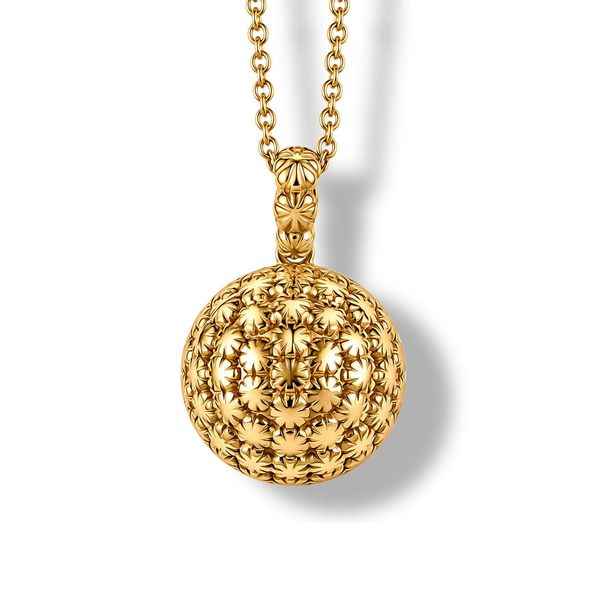 EverTrue Bronzella Collection - Textured Spherical Pendant with Chain (Size 20) in 18K Gold Plating 4489329 0