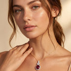 10K Yellow Gold,  Colour Change Garnet,  Lab Grown Diamond Pendant with Chain (Size 18) 2.88ct  Gold Wt. 3.18 Gms  2.880  Ct._4489350_1