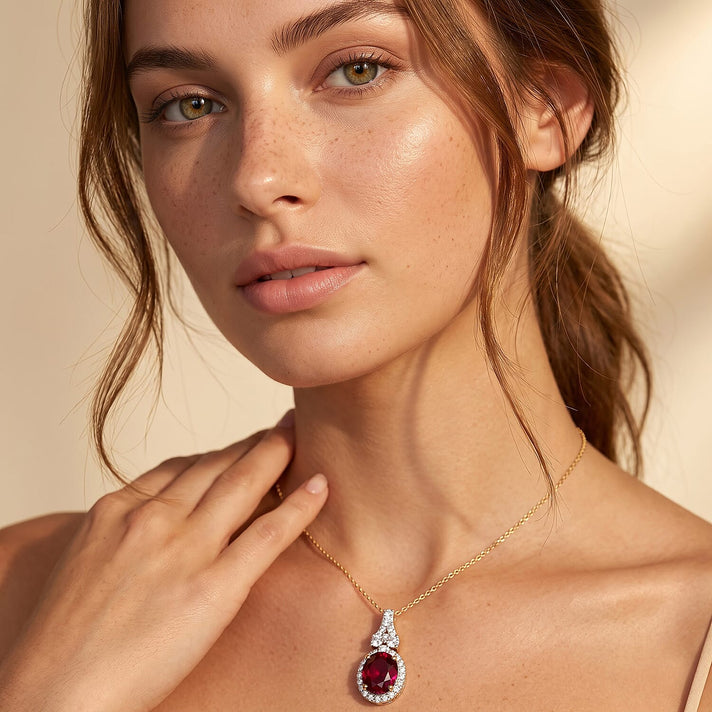 10K Yellow Gold,  Colour Change Garnet,  Lab Grown Diamond Pendant with Chain (Size 18) 2.88ct  Gold Wt. 3.18 Gms  2.880  Ct. 4489350 2