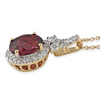 10K Yellow Gold,  Colour Change Garnet,  Lab Grown Diamond Pendant with Chain (Size 18) 2.88ct  Gold Wt. 3.18 Gms  2.880  Ct._4489350_4