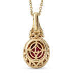 10K Yellow Gold,  Colour Change Garnet,  Lab Grown Diamond Pendant with Chain (Size 18) 2.88ct  Gold Wt. 3.18 Gms  2.880  Ct._4489350_5