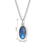 Labradorite Pendant with Chain (Size 20) Mix Metal  6.000  Ct._4489385_4