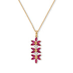 African Ruby,  White Zircon Pendant with Chain (Size 20)  Sterling Silver 0.11 ct  2.630  Ct._4489588