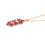 African Ruby,  White Zircon Pendant with Chain (Size 20)  Sterling Silver 0.11 ct  2.630  Ct._4489588_3