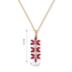 African Ruby,  White Zircon Pendant with Chain (Size 20)  Sterling Silver 0.11 ct  2.630  Ct._4489588_4
