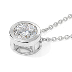 Royal Bali Collection - D'Joy Moissanite Solitaire Pendant in Platinum Overlay Sterling Silver with Chain (Size 20) 2.50 Ct._4489893_3