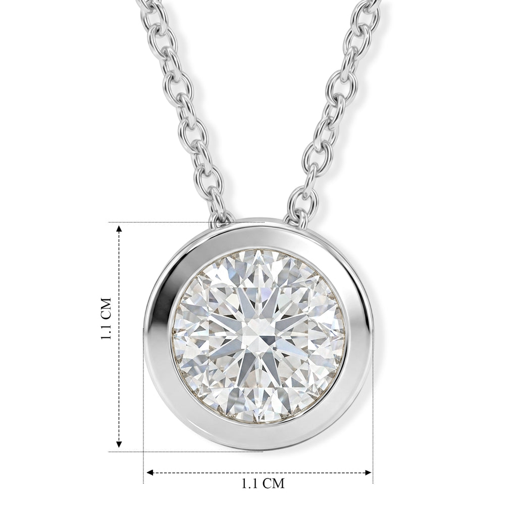Royal Bali Collection - D'Joy Moissanite Solitaire Pendant in Platinum Overlay Sterling Silver with Chain (Size 20) 2.50 Ct._4489893_4