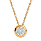 Royal Bali Collection - D'Joy Moissanite Solitaire Pendant in Yellow Gold Plated Sterling Silver with Chain (Size - 20) 2.50 Ct._4489894