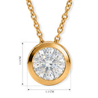 Royal Bali Collection - D'Joy Moissanite Solitaire Pendant in Yellow Gold Plated Sterling Silver with Chain (Size - 20) 2.50 Ct._4489894_4