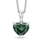 10K White Gold,  Lab Grown Green Diamond Pendant with Chain (Size 20) 2.00ct  Gold Wt. 2.75 Gms  2.000  Ct._4490060