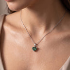 10K White Gold,  Lab Grown Green Diamond Pendant with Chain (Size 20) 2.00ct  Gold Wt. 2.75 Gms  2.000  Ct._4490060_3
