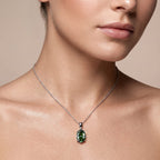 10K White Gold,  Lab Grown Green Diamond Pendant with Chain (Size 20) 2.00ct  Gold Wt. 2.75 Gms  2.000  Ct._4490451_3