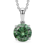 10K White Gold,  Lab Grown Green Diamond Pendant with Chain (Size 20) 2.00ct  Gold Wt. 2.75 Gms  2.000  Ct._4490453