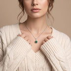 10K White Gold,  Lab Grown Green Diamond Pendant with Chain (Size 20) 2.00ct  Gold Wt. 2.75 Gms  2.000  Ct._4490453_4