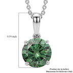 10K White Gold,  Lab Grown Green Diamond Pendant with Chain (Size 20) 2.00ct  Gold Wt. 2.75 Gms  2.000  Ct._4490453_5