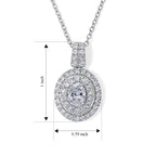 Luxuriant - Lab Grown Diamond (SI/G-H) Pendant with Chain (Size 20) in Rhodium Overlay Sterling Silver 2.00 Ct._4490983_4