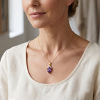 D'Joy - Moroccan Amethyst, Ethiopian Opal & White Zircon Pendant with Chain (Size 20) in Yellow Gold Plated Sterling Silver 2.30 Ct_4491201_1